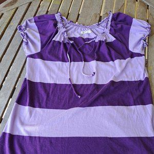 Purple and lavender striped shirt